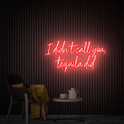 I Didn't Call You Tequila Did Neon Sign, Home Bar Sign, Custom Tequila Bar Wall Decor Neon Light, Tequila Bar Decor, Tequila Sign