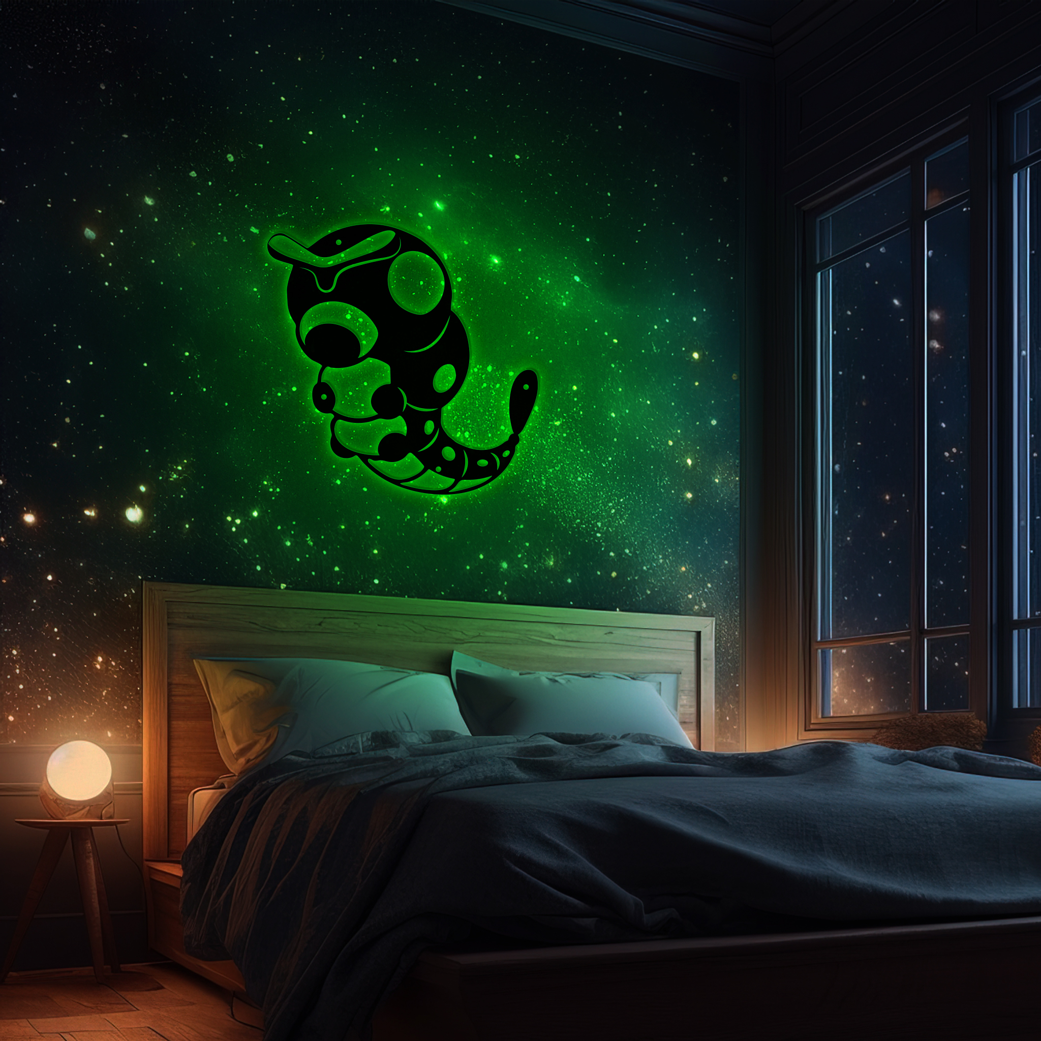 Caterpie Metal Signs Pokemon Wall Art