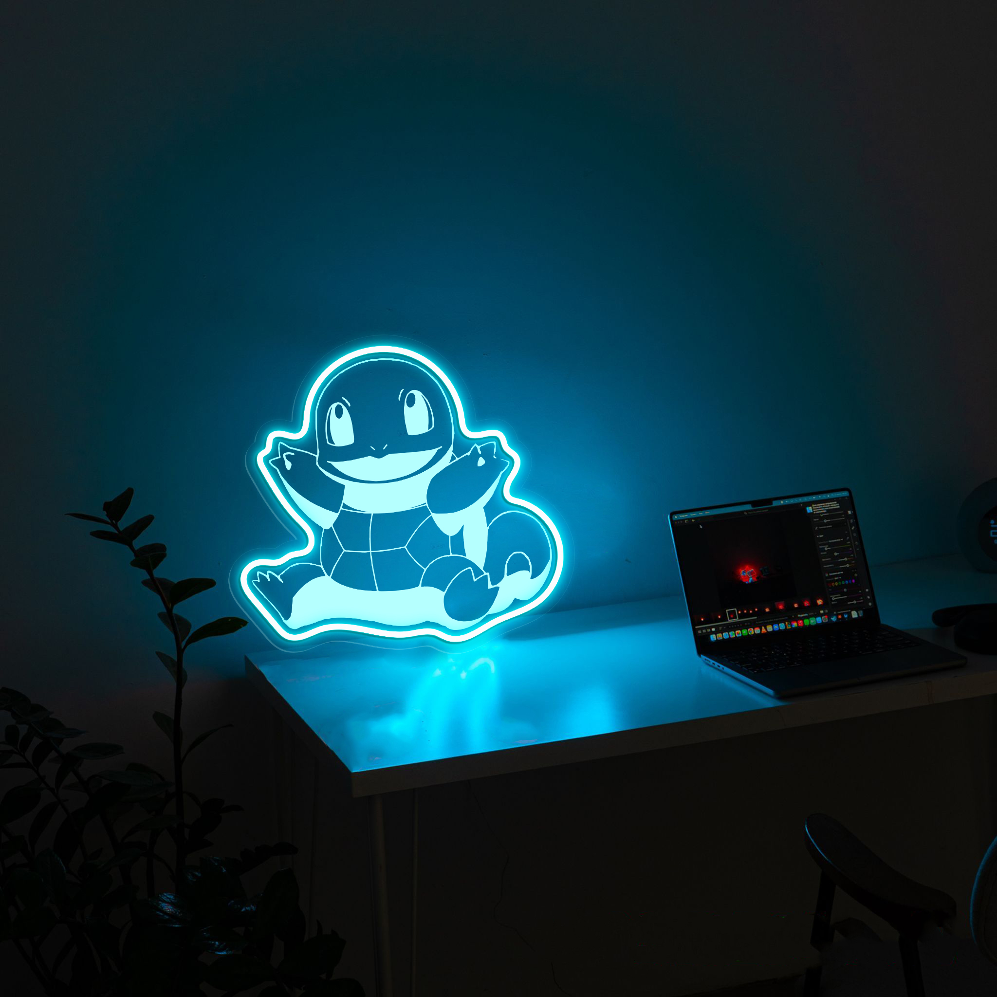 Squirtle Pokemon Laser Signs Pokemon Wall Art