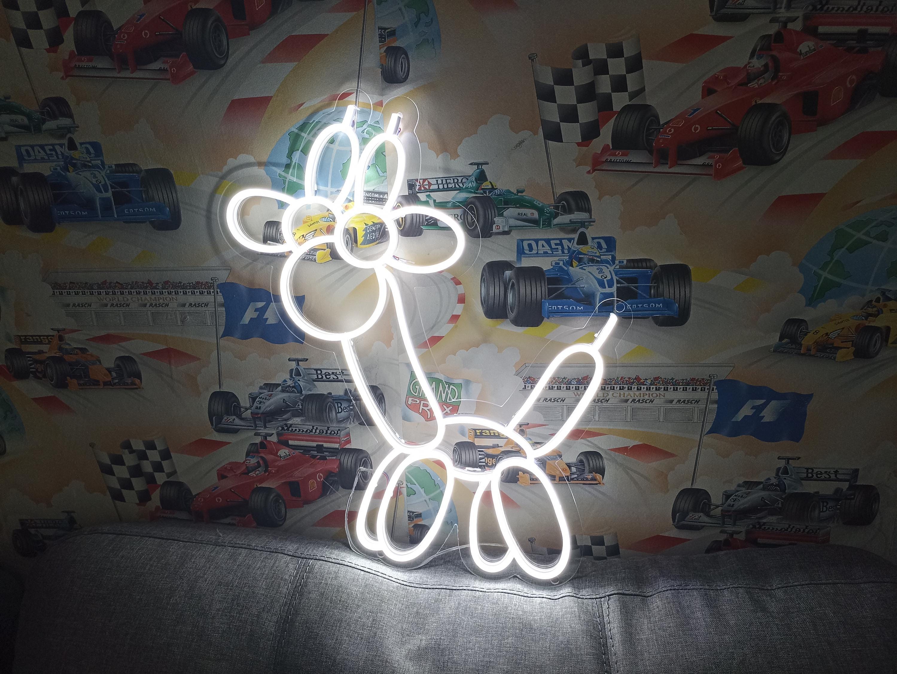 Balloon Animal giraffe Neon Sign, Ballon giraffe Decoration LED Neon Sign, Balloon Animal Neon Sign for kids room, Room Interior light