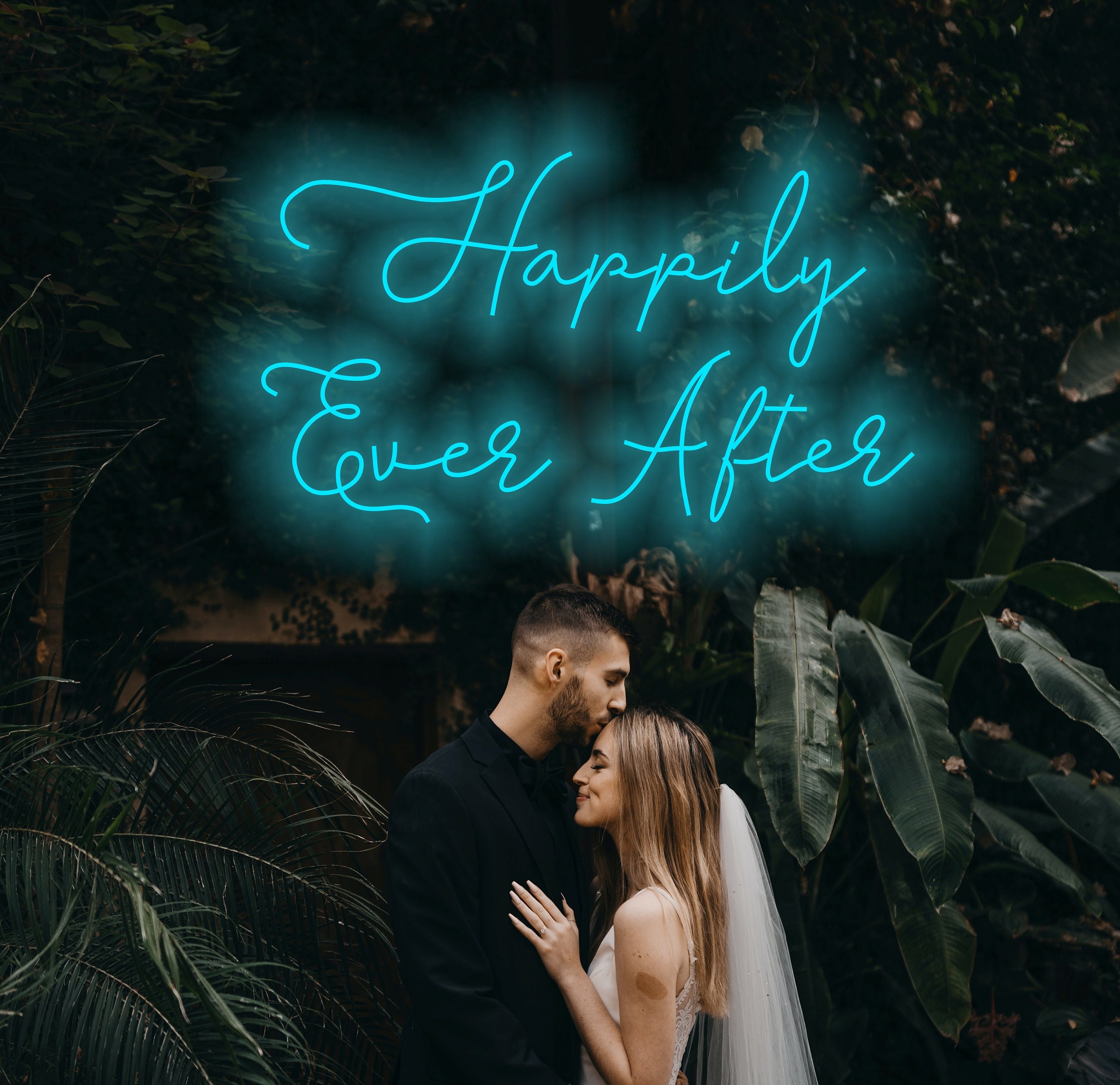 Happily Ever After Neon Sign, Wedding Neon Sign Happily Ever After X, Neon Sign For Wedding Decor, Romantic Neon Sign For Weddings