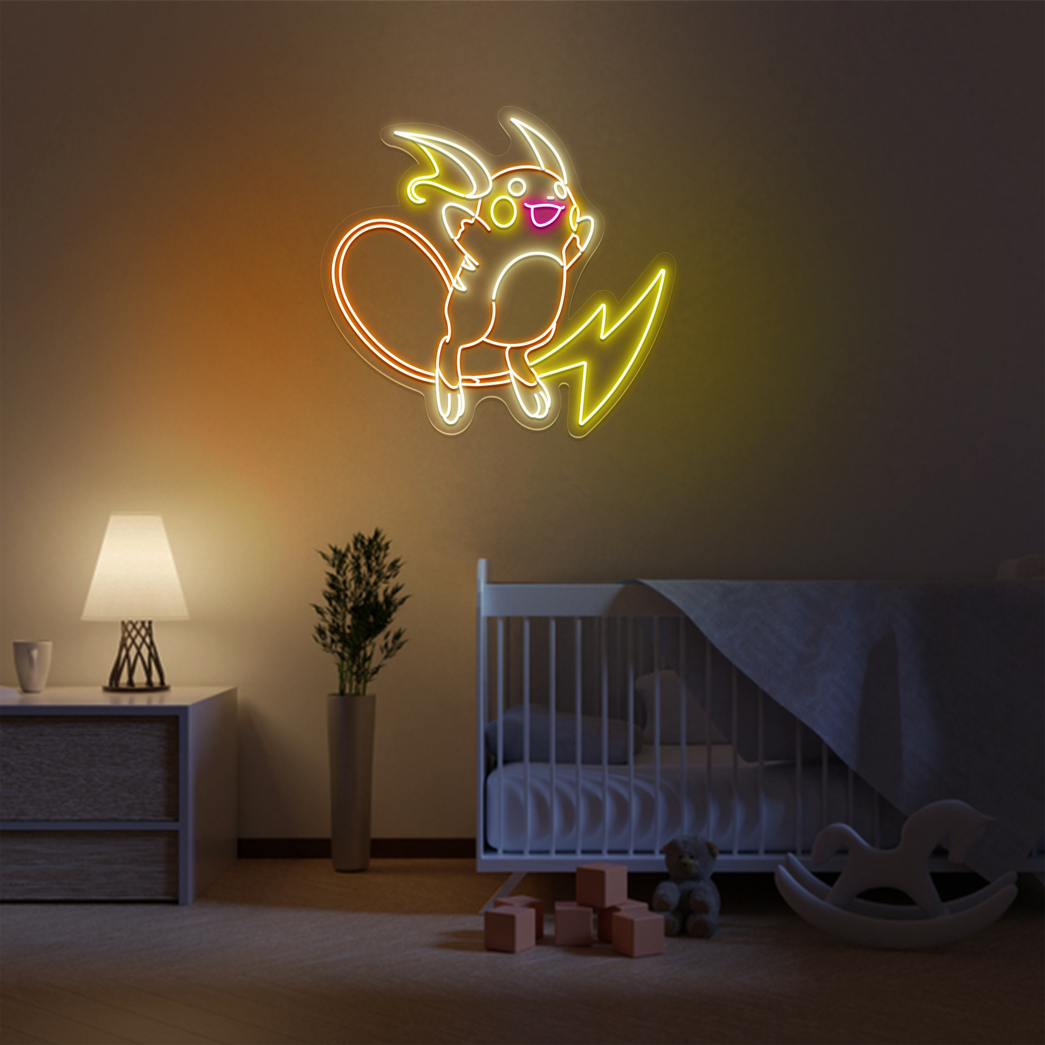Raichu Neon Signs Pokemon Wall Art
