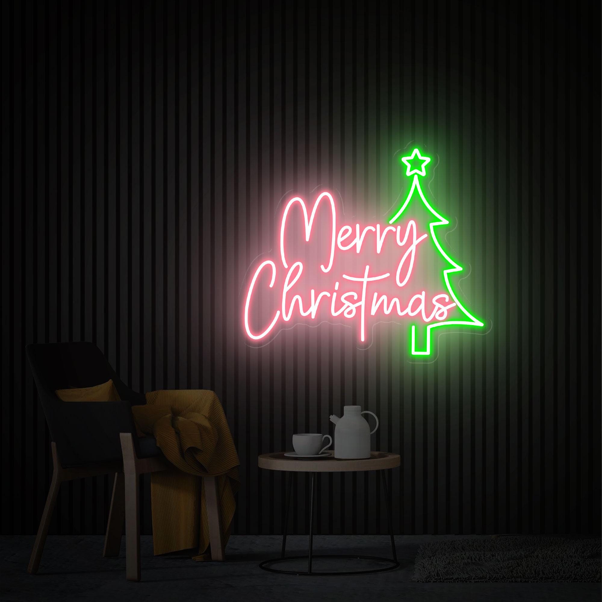 Merry Christmas Neon Sign, Christmas Led Sign, Custom Neon Sign, Christmas Decor, Christmas Party Decor, Neon Bar Sign, Christmas Gift