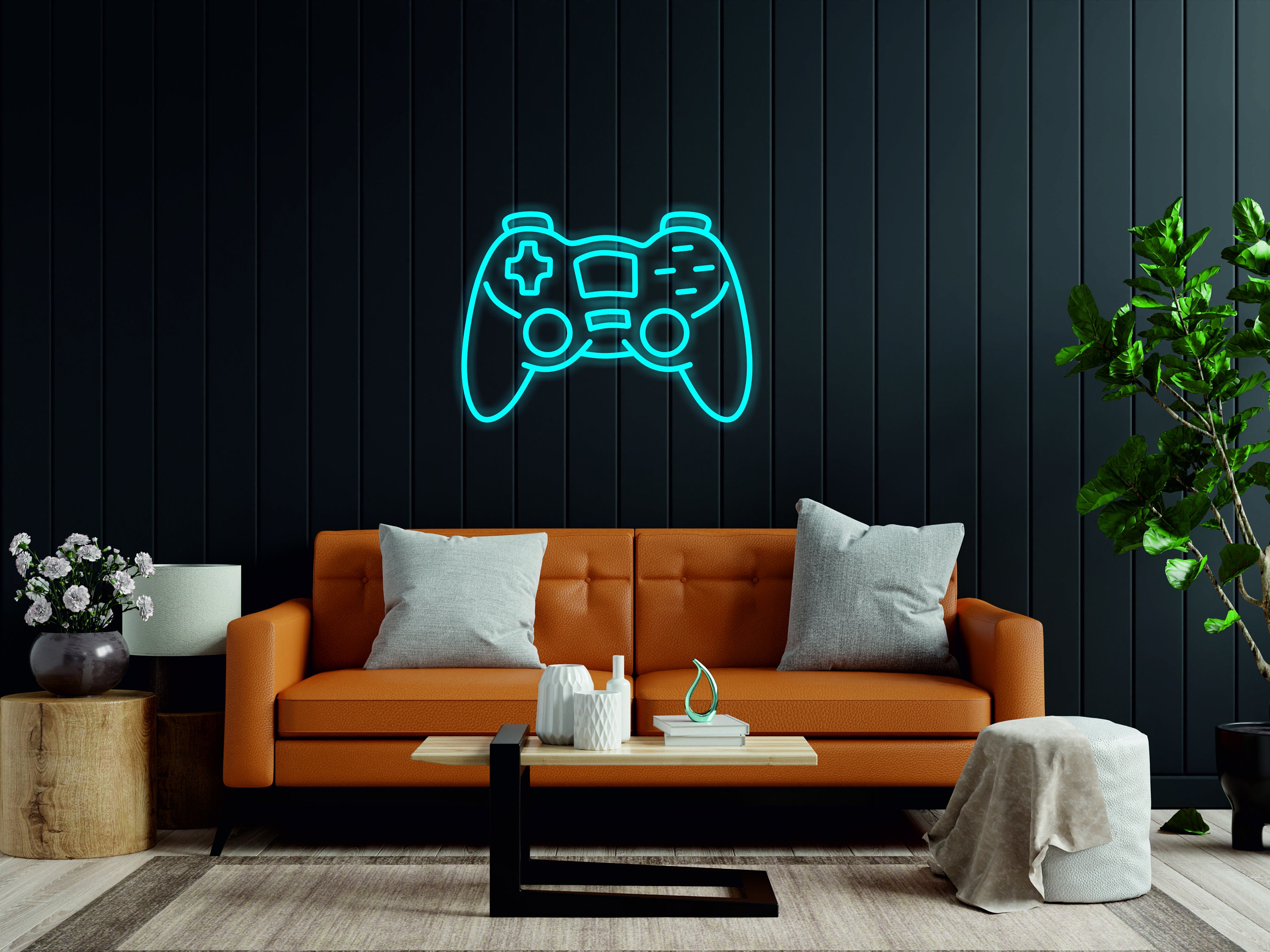 Game Controller Led Neon Sign, Game Room Decor Led Sign, Neon Lights For Gaming Table