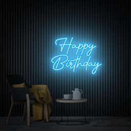 Happy Birthday Neon Sign, Custom Neon Sign, Birthday Party Decor Birthday Backdrop, Birthday Present, Neon Sign Wall Decor Personalized Gift
