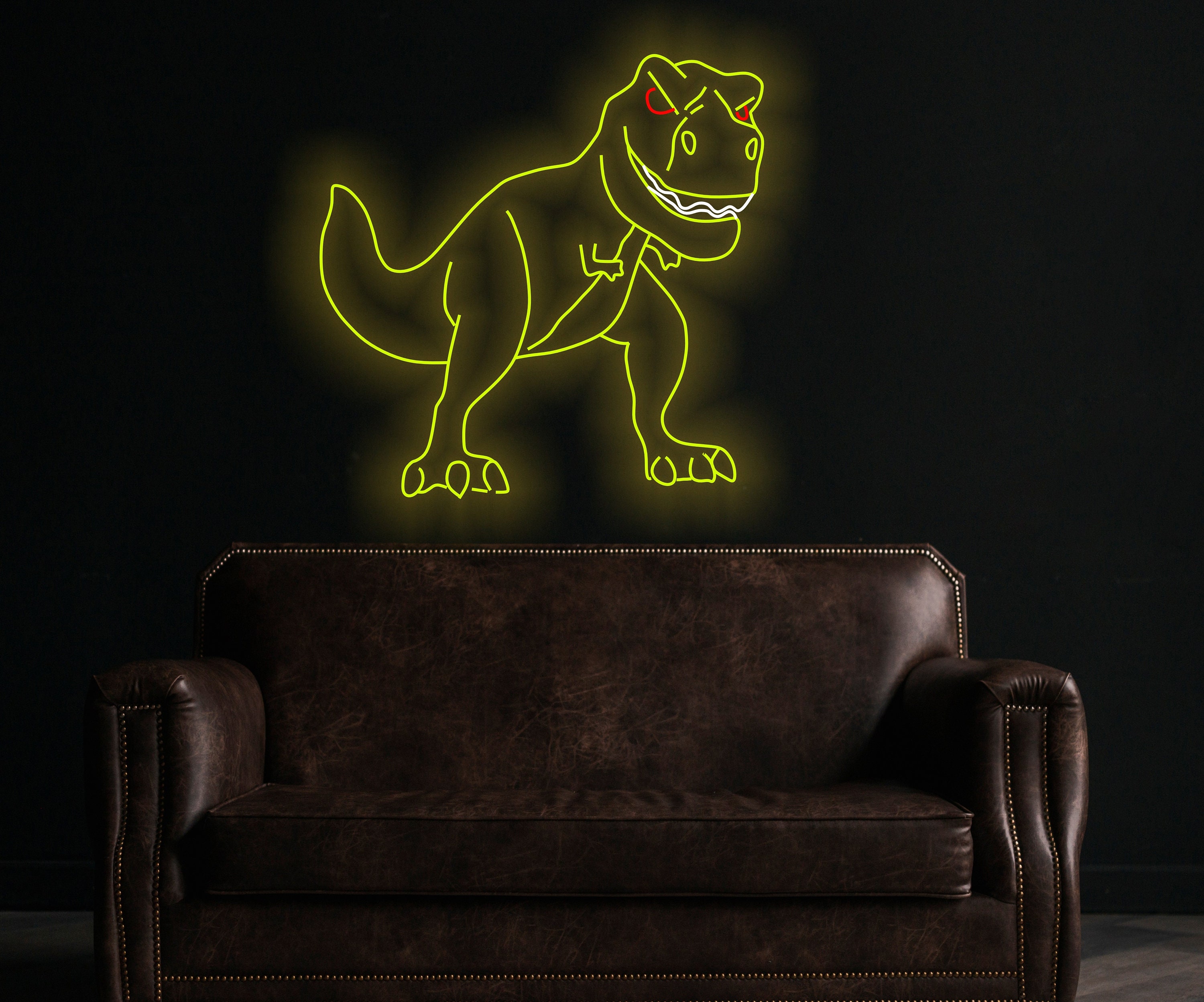 Dinosaur Neon Sign, T-Rex Dinosaur Neon Sign, Tyrannosaurus Rex Neon Sign, Ancient Reptiles Neon Sign, Rex Neon Sign, Terrible Lizard Neon