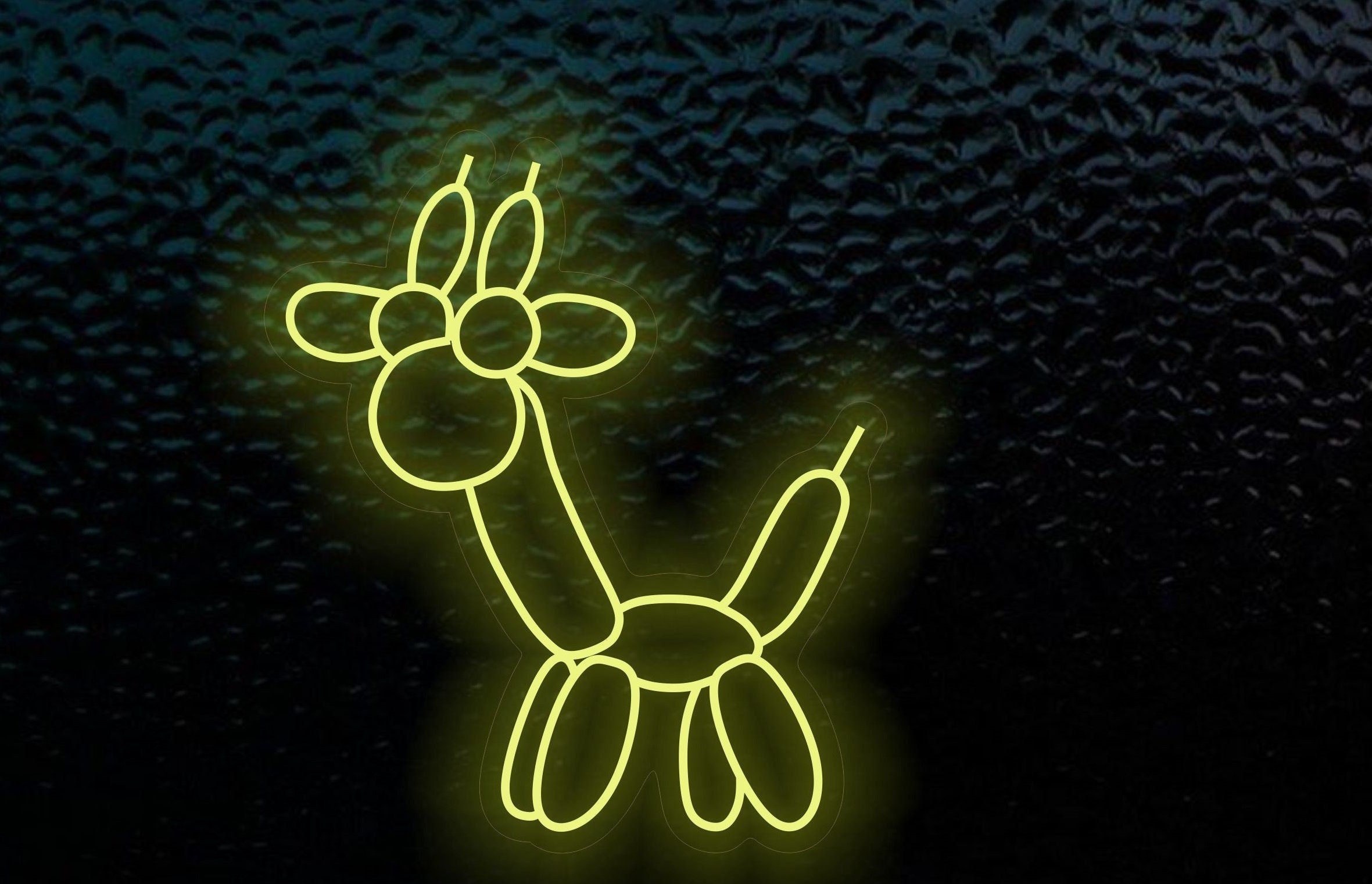 Balloon Animal giraffe Neon Sign, Ballon giraffe Decoration LED Neon Sign, Balloon Animal Neon Sign for kids room, Room Interior light