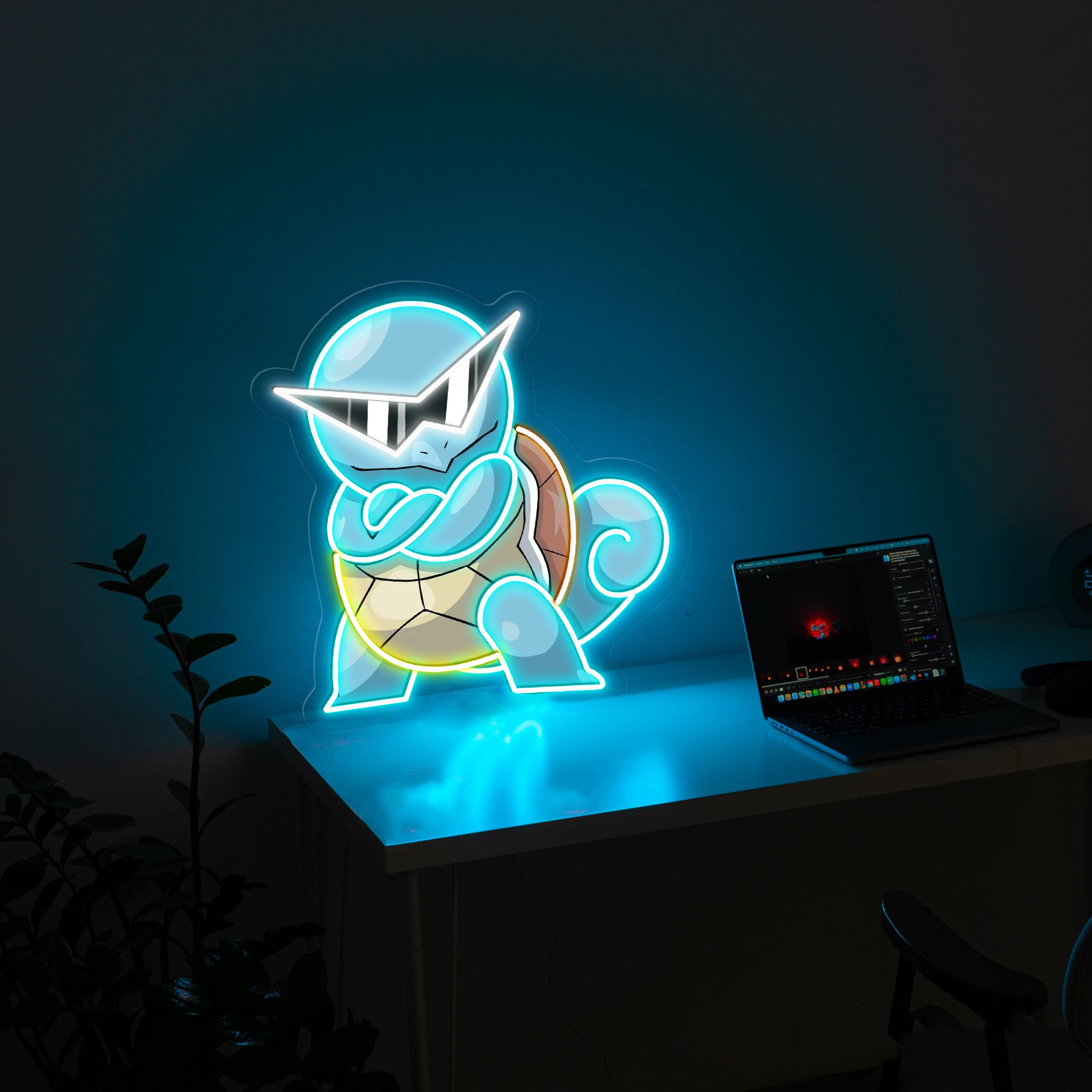 Squirtle Pokemon UV Signs Anime Wall Art