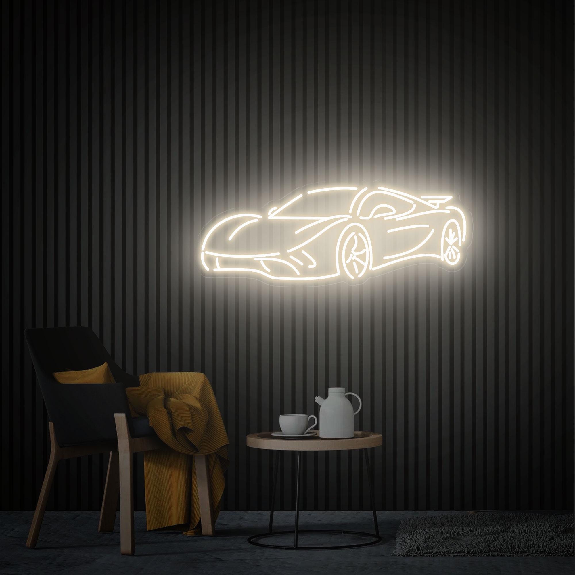 Car Neon Sign, Custom Car Neon Sign, Garage Decor Wall Art LED Light for Home Store Club, Man Cave Neon Art Best Men Gift, Bedroom Neon Sign
