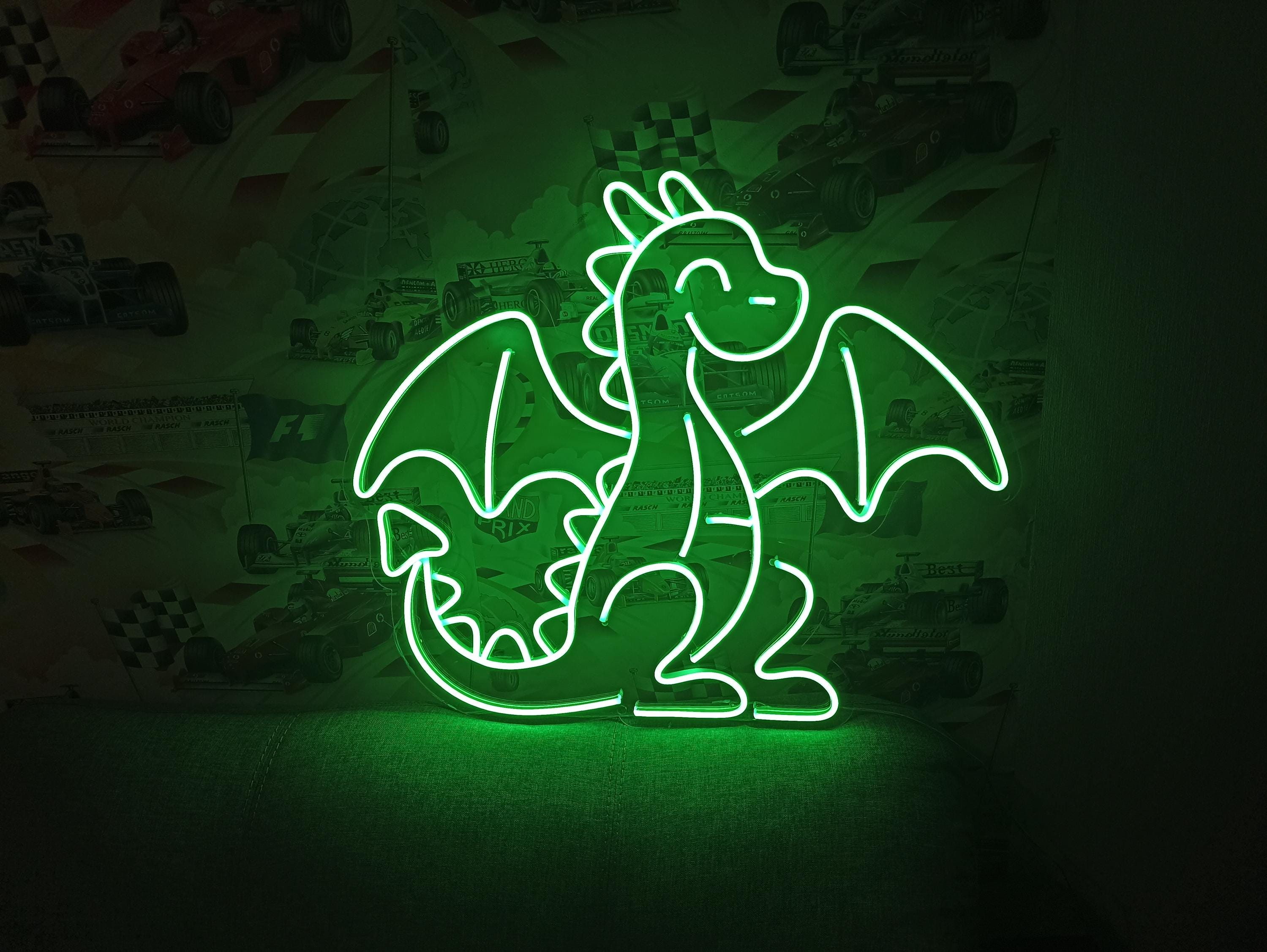 Dragon neon sign, Dragon Head Neon, Dragon Shape Neon Sign, Year of The Dragon Sign, Dragon Wall Decor Sign