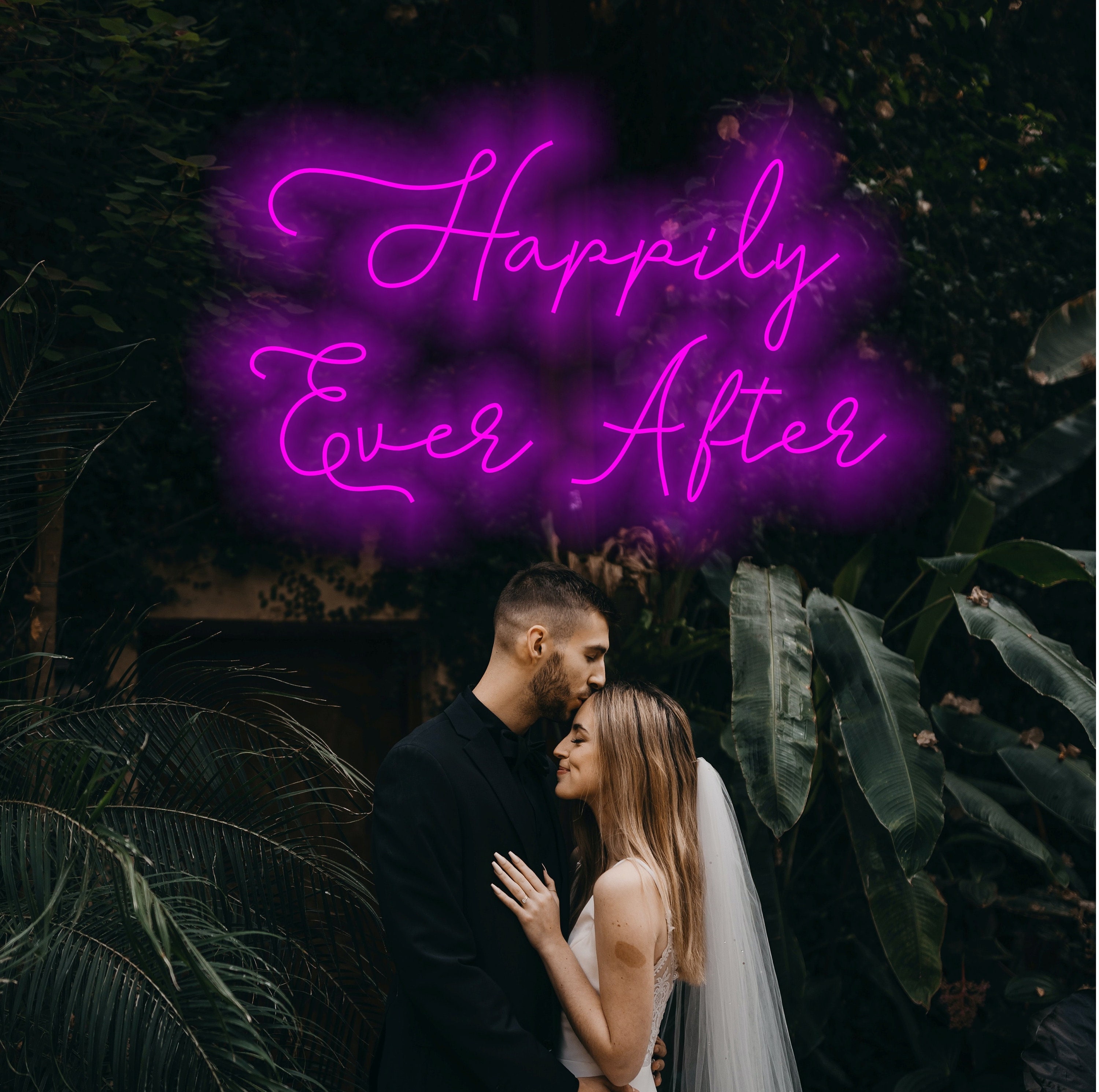 Happily Ever After Neon Sign, Wedding Neon Sign Happily Ever After X, Neon Sign For Wedding Decor, Romantic Neon Sign For Weddings