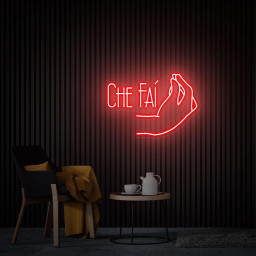 Italian Hand Gesture Neon Sign, CHE FAI Led Light Sign, Classic Italian Hand Sign, Restaurant Neon Wall Decor, Fast Food Sign Gesto Italiano