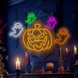 Pumpkin Neon Sign, Halloween Party Lighting, Spooky Neon Sign, Neon Pumpkin Light, Glowing Pumpkin Sign, Pumpkin Patch Neon Light