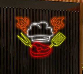 Bbq Neon Sign, Barbecue Neon Sign, Neon Barbecue Sign, Barbecue Restaurant Sign, Neon Grill Sign, Neon Bbq Light, Barbecue Signage, Wall Art