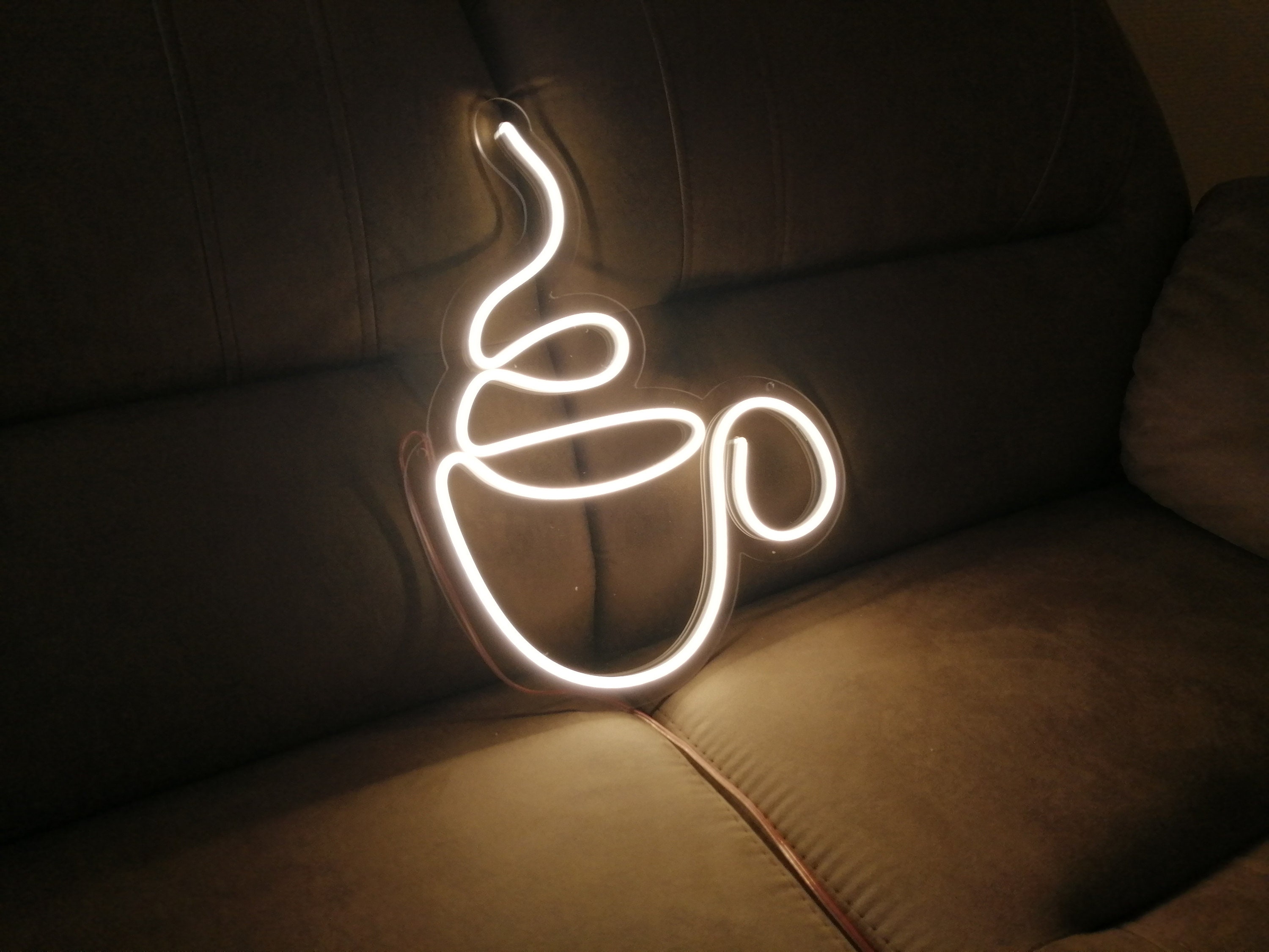 Coffee Cup Neon Sign, Coffee Bar Decor, Neon Light Coffee Cup, Neon Sign For Coffee Lover, Coffee Decor For Home, Coffee Wall Art Neon Sign