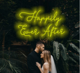 Happily Ever After Neon Sign, Wedding Neon Sign Happily Ever After X, Neon Sign For Wedding Decor, Romantic Neon Sign For Weddings