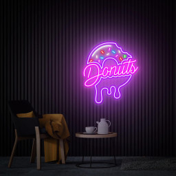 Donuts Neon Sign, Donuts Shop Led Sign, Food Wall Decor, Custom Neon Sign for Business, Kitchen Decor Dining Room Wall Art Personalized Gift