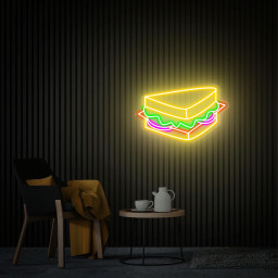 Sandwich Neon Sign, Hoagie Neon Sign, Fun Kitchen Wall Art for Restaurants, Fast Food Coffee Shop Decoration Led Light Home Decor