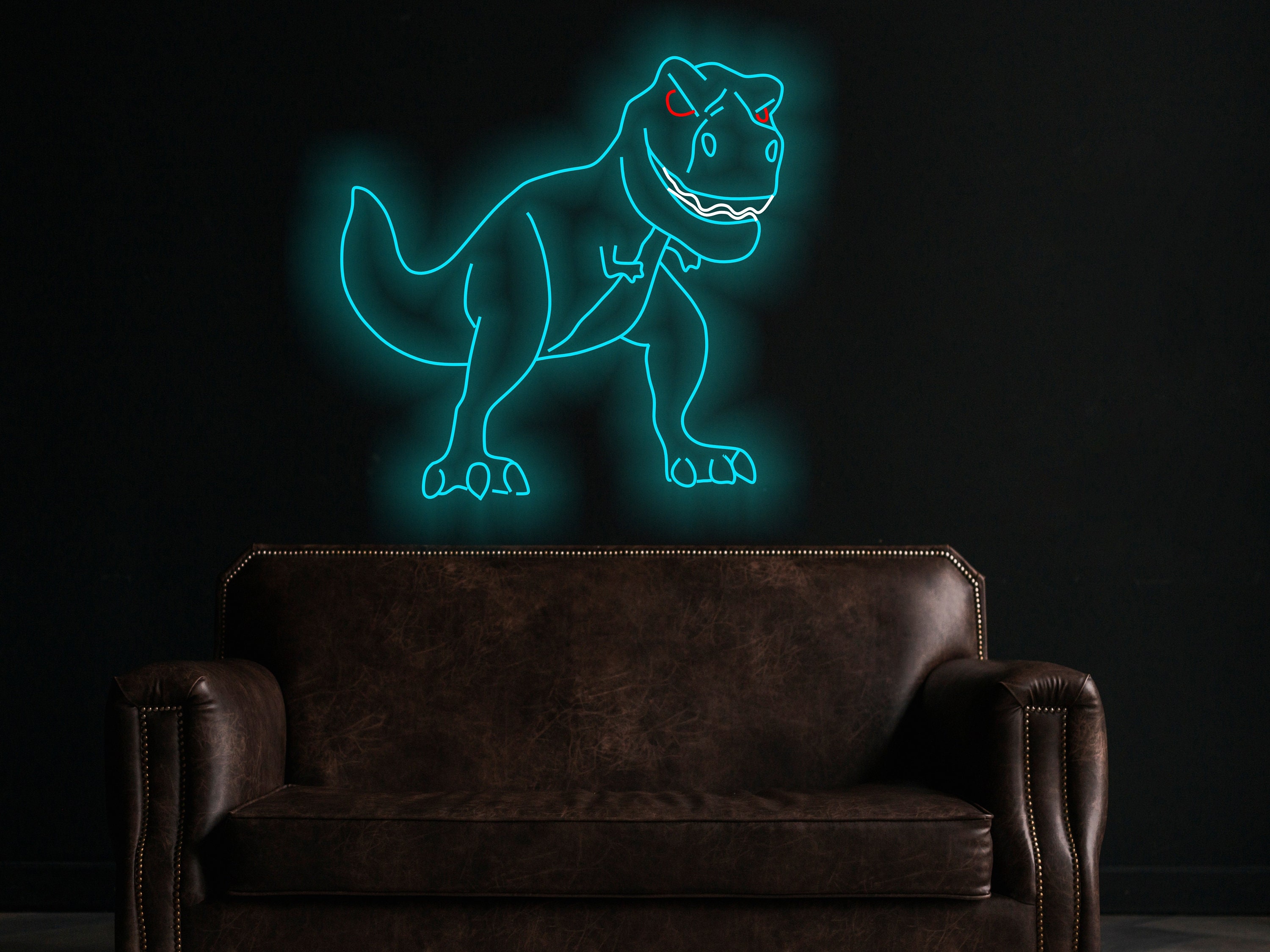 Dinosaur Neon Sign, T-Rex Dinosaur Neon Sign, Tyrannosaurus Rex Neon Sign, Ancient Reptiles Neon Sign, Rex Neon Sign, Terrible Lizard Neon