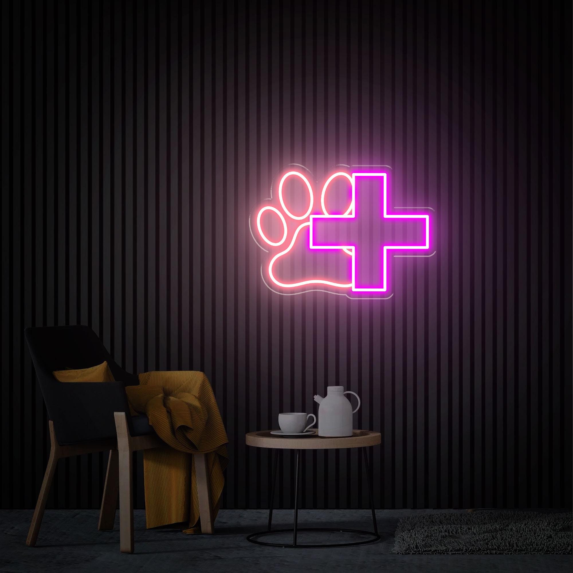 Pet Hospital Neon Sign, Pet Clinic Signage Vet Wall Decor, Custom Animal Practice Led Light Sign, Pet Spa Pet Shop Wall Decor