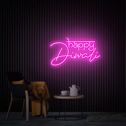 Happy Diwali Neon Sign, Diwali Neon Wall Art, Diya Diwali LED Lights, Hindu Festival Of Lights, Custom Neon Sign Shubh Diwali Festival Light