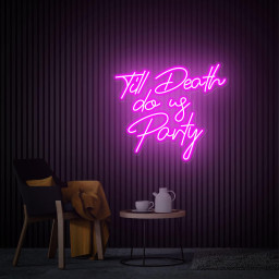 Til Death Do US Party Neon Sign, Neon Wedding Sign, Custom Wedding Sign, Personalized Gift Wedding Engagement Party Bar Decor Gift for Her