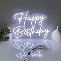 Happy Birthday Neon Sign, Custom Neon Sign, Birthday Party Decor Birthday Backdrop, Birthday Present, Neon Sign Wall Decor Personalized Gift