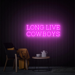 Long Live Cowboys Neon Sign, Custom Led Light Sign, Cowboy Lover Gift, Western Cowboy Party Decor, Bedroom Decor, Cowboys Neon Wall Art