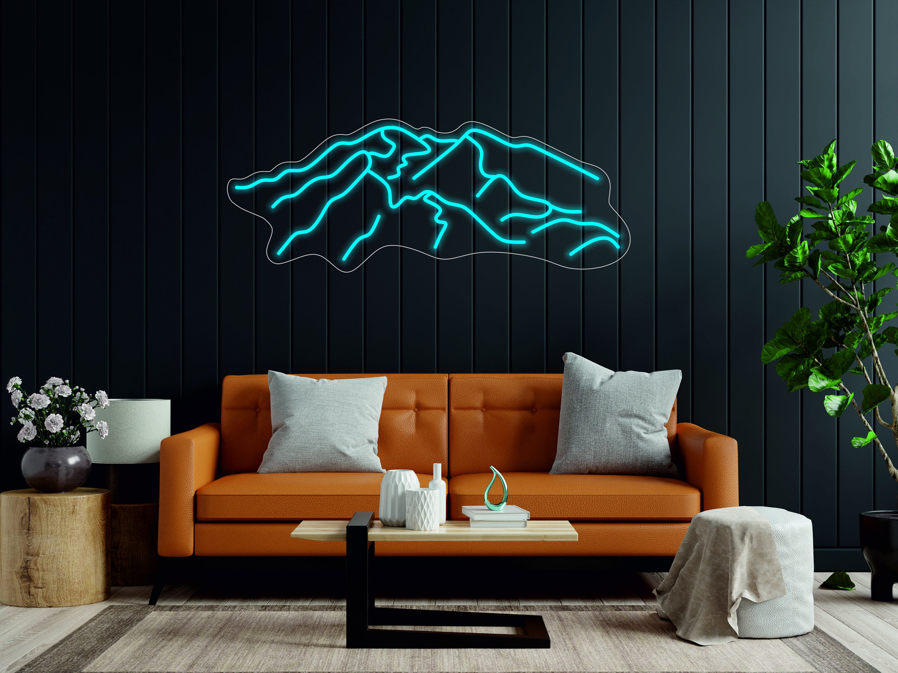 Denali Mountains - LED Light Neon Sign, Custom Mountains