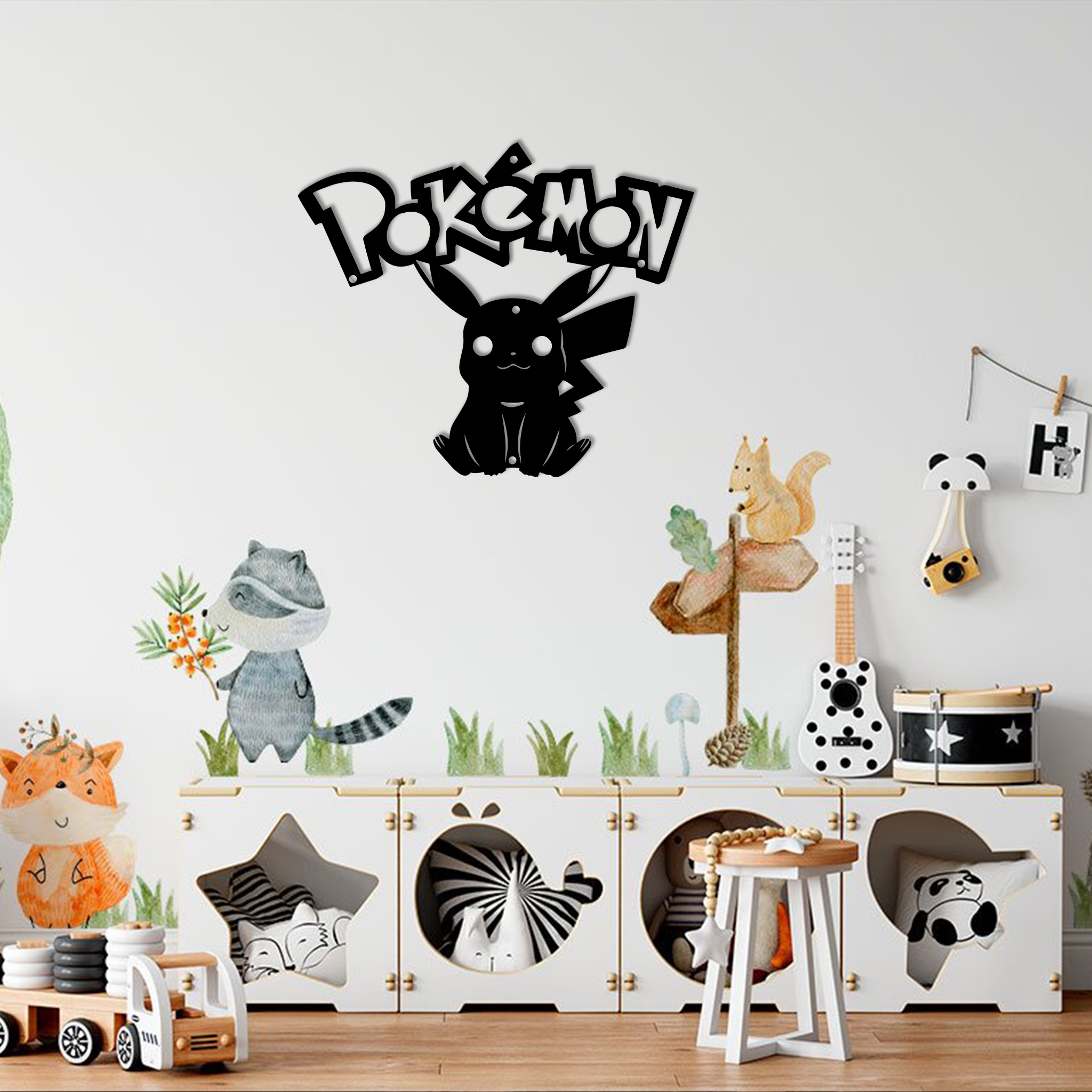 Pikachu Metal Signs Pokemon Wall Art