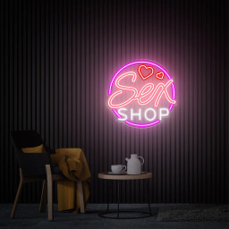 Sex Shop Neon Sign, LED Decor for Sexy Lingerie and Toys Store, Custom Business Logo Sign, Business Opening Gift, Sex Shop Wall Art