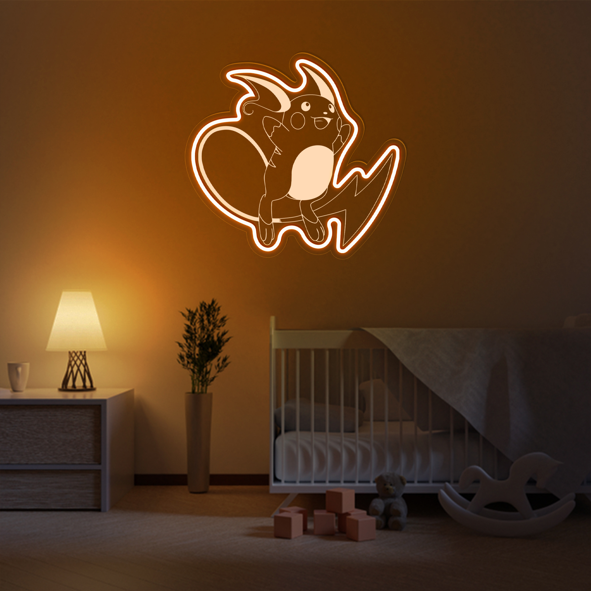 Raichu Laser Signs Pokemon Wall Art