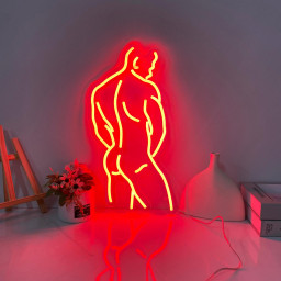 Man Neon Sign, Man Art, Male Body Art, Custom Neon Sign, Bedroom Neon Sign, Masculine Man Wall Art, Man Body Wall Art, Gay Love Art Gift