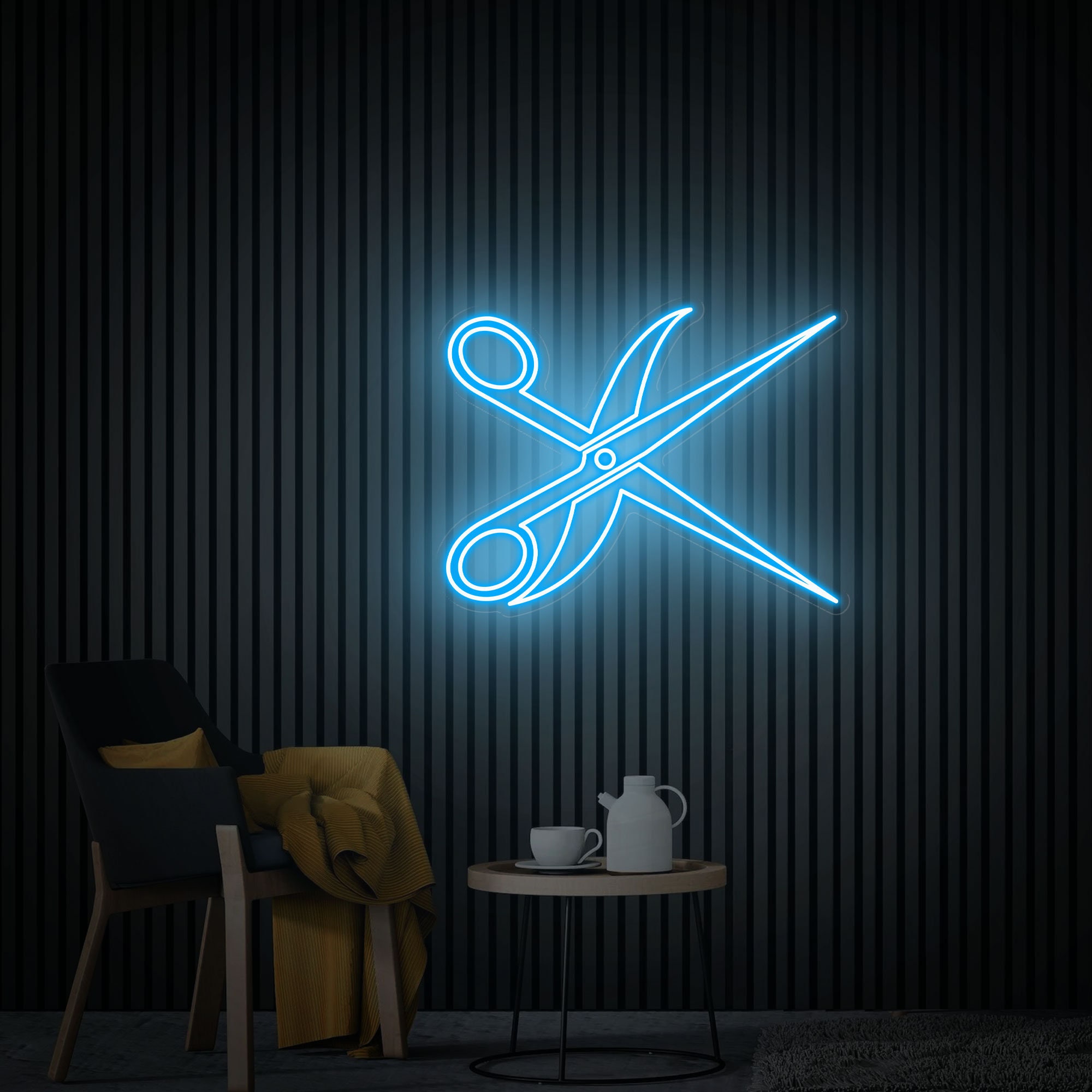 Scissors Neon Sign, Hair Salon Decor, Scissors Led Light Sign, Barber Shop Logo Sign, Custom Neon Sign for Business, Welcome Sign Neon Art