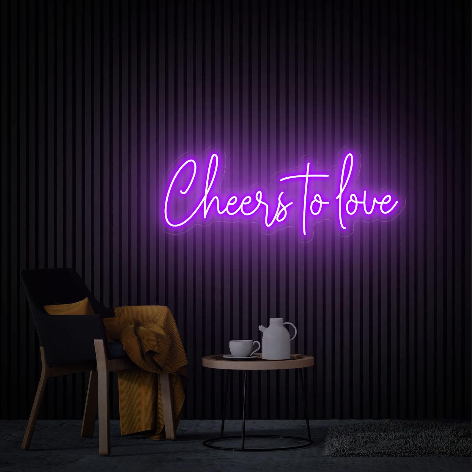 Cheers To Love Neon Sign Custom Wedding Sign Personalized Gift for Her, Home Bedroom Decor Led Light Sign Neon Party Decor Engagenment Sign