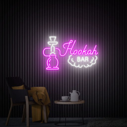 Hookah Smoke Bar Neon Sign Hookah Led Sign Custom Hookah Shop Decoration Neon Bar Sign Smoker Birthday Personalized Gift for Him