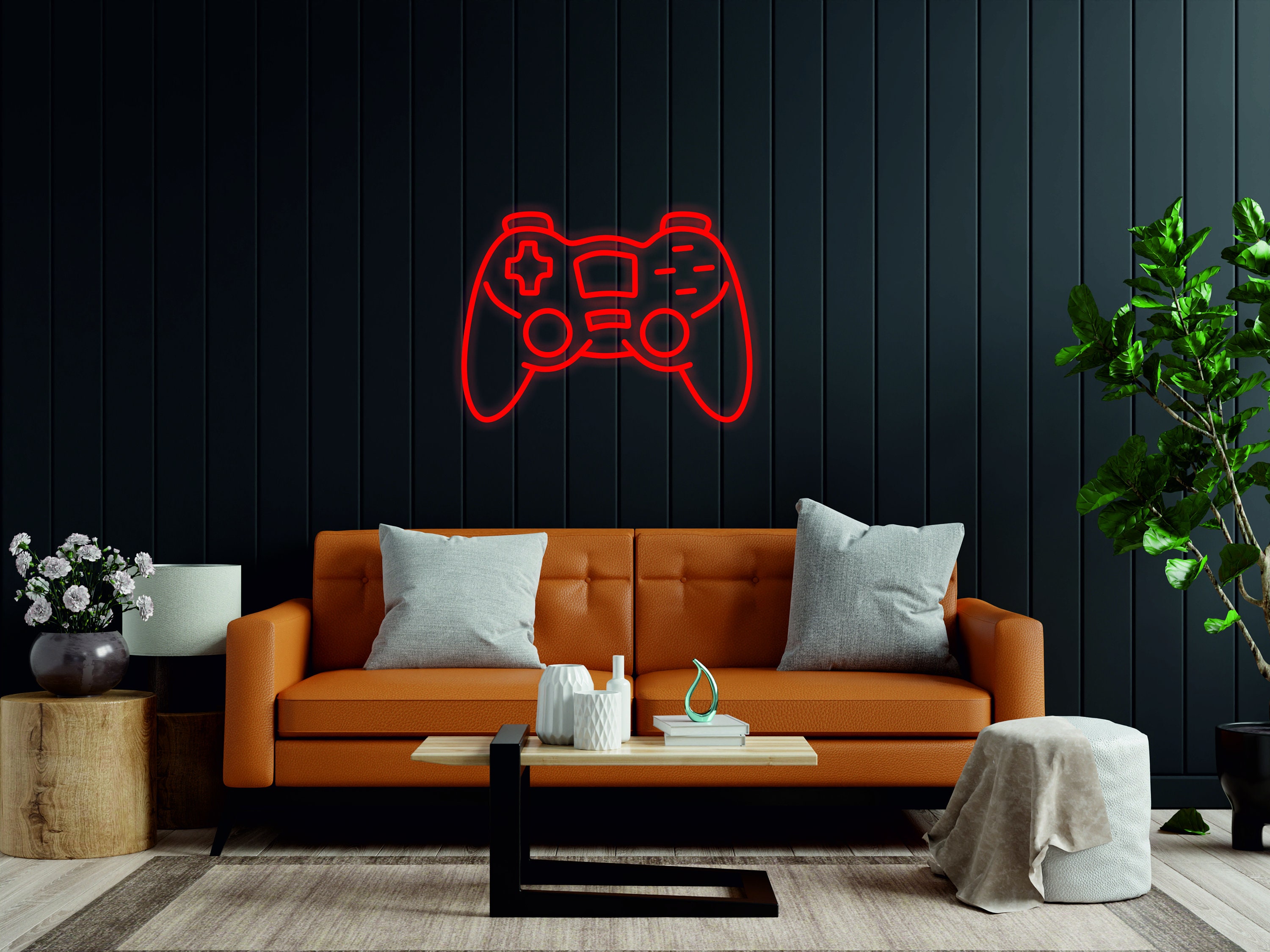 Game Controller Led Neon Sign, Game Room Decor Led Sign, Neon Lights For Gaming Table