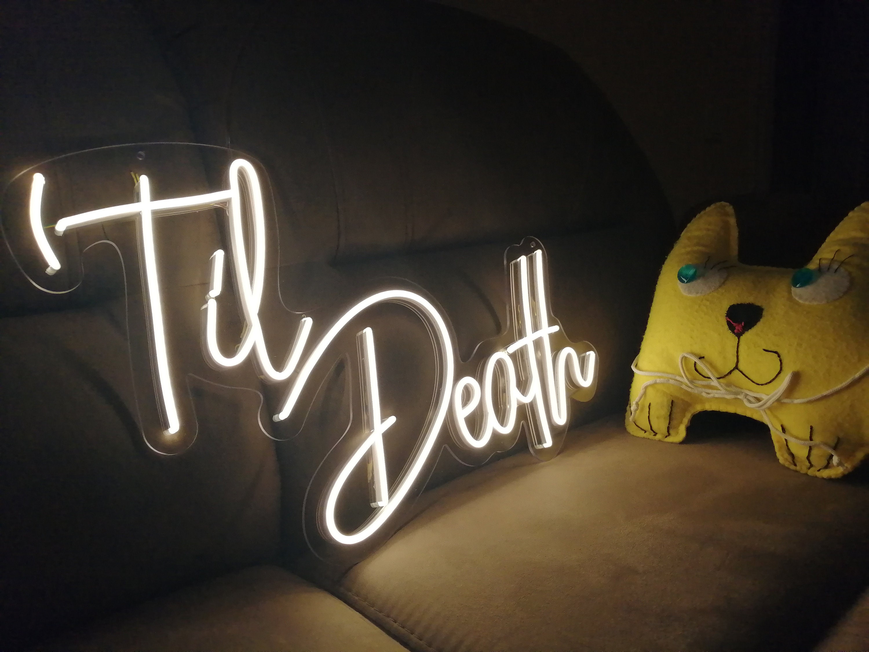 Til Death Neon Sign, Til Death Wedding Decor, Led Til Death Neon Sign, Til Death, Til Death Do Us Party Led Neon, Neon Sign Wedding Decor