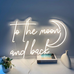 To The Moon and Back Neon Sign, Neon Wedding Sign, Custom Led Neon Sign, Wedding Engagement Party Decor, Bedroom Neon Sign, Wedding Gifts
