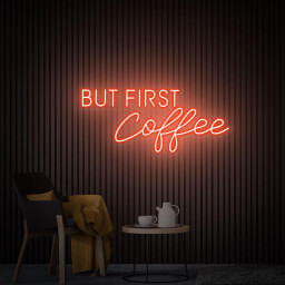 But First Coffee Neon Sign, Cafe Neon Sign, Coffee Neon Wall Art, Custom Neon Sign for Business, Kitchen Wall Decor, New Business Gift
