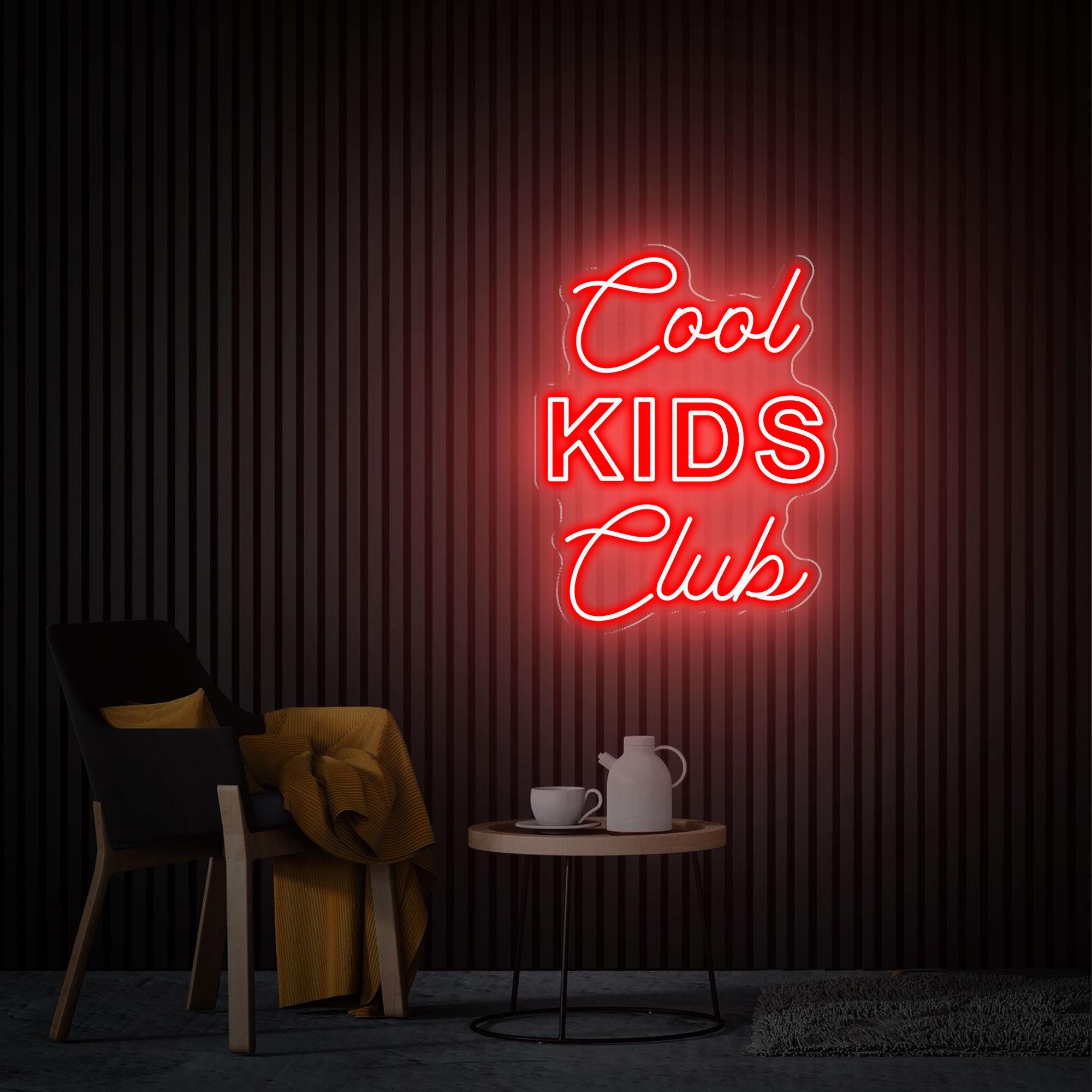 Cool Kids Club Neon Sign, Cool Kids Club Led Light Sign, Kids Party Wall Art, Home Bedroom Decor Custom Neon Sign Personalized Birthday Gift