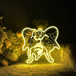 Beedrill Laser Signs Pokemon Wall Art