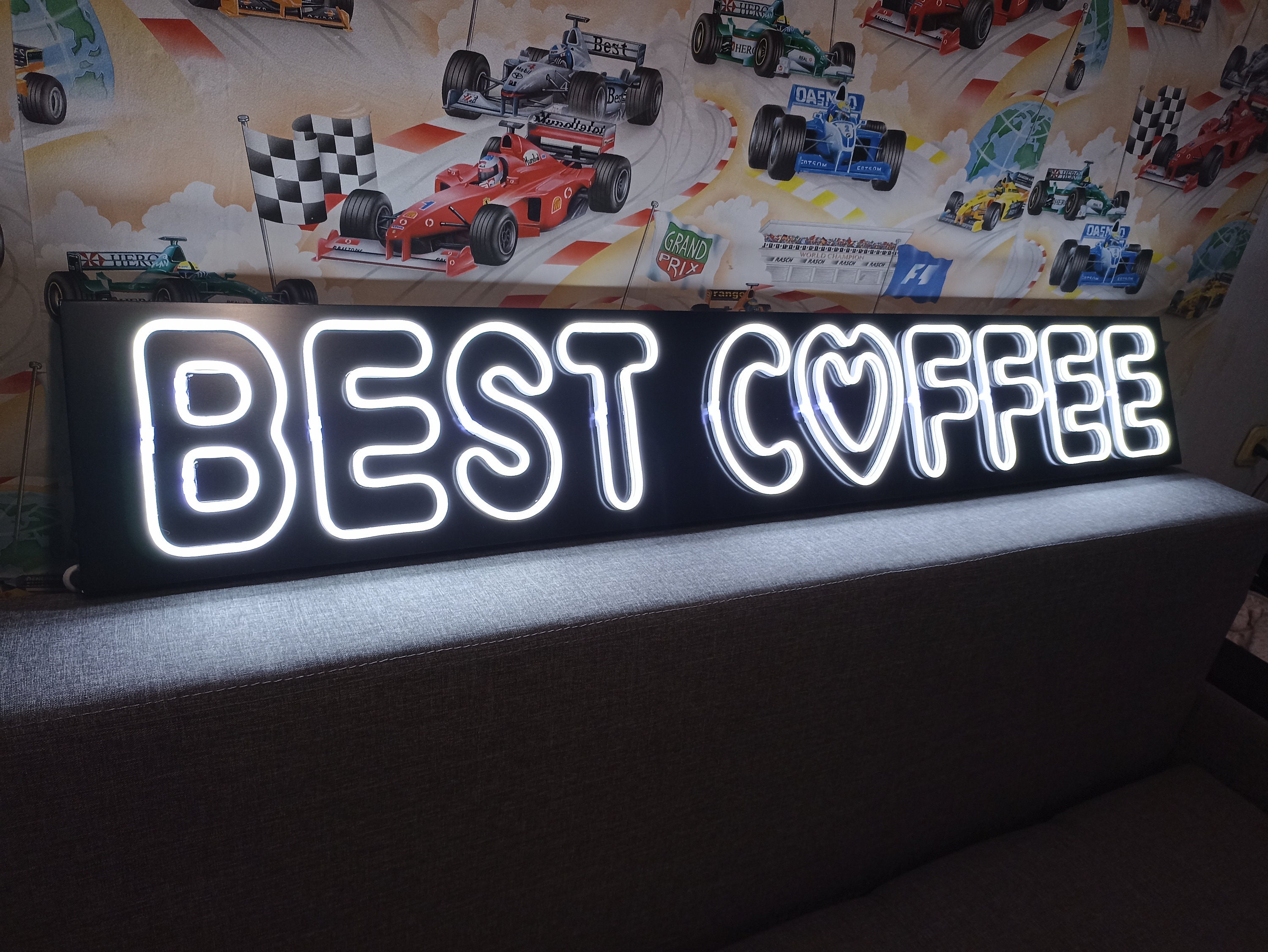 Best Coffee Neon Sign, Custom Coffee Neon Sign, Neon Coffee Lettering, Coffee Bar Decor, Glowing Inscription, Neon Sign In The Bar