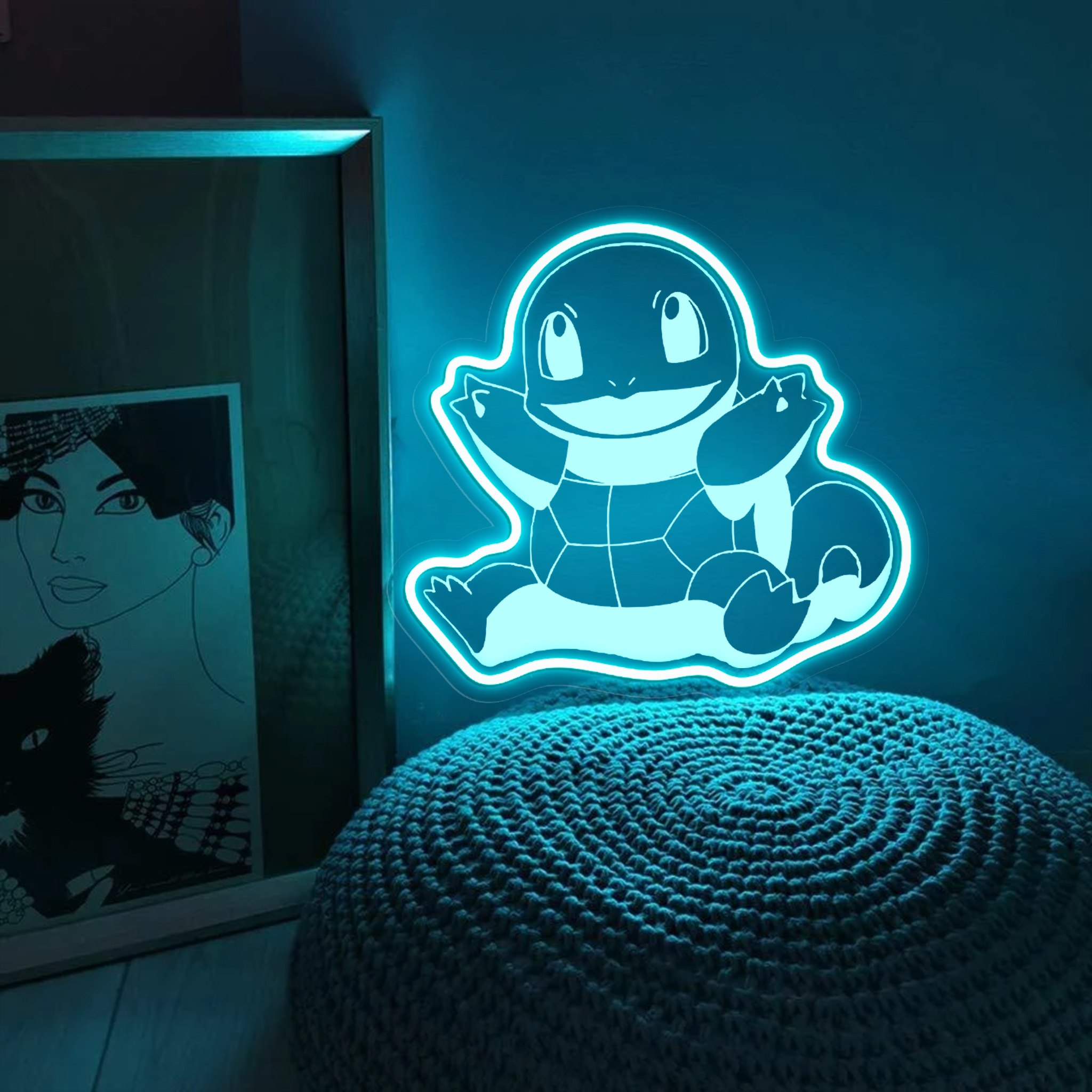 Squirtle Pokemon Laser Signs Pokemon Wall Art