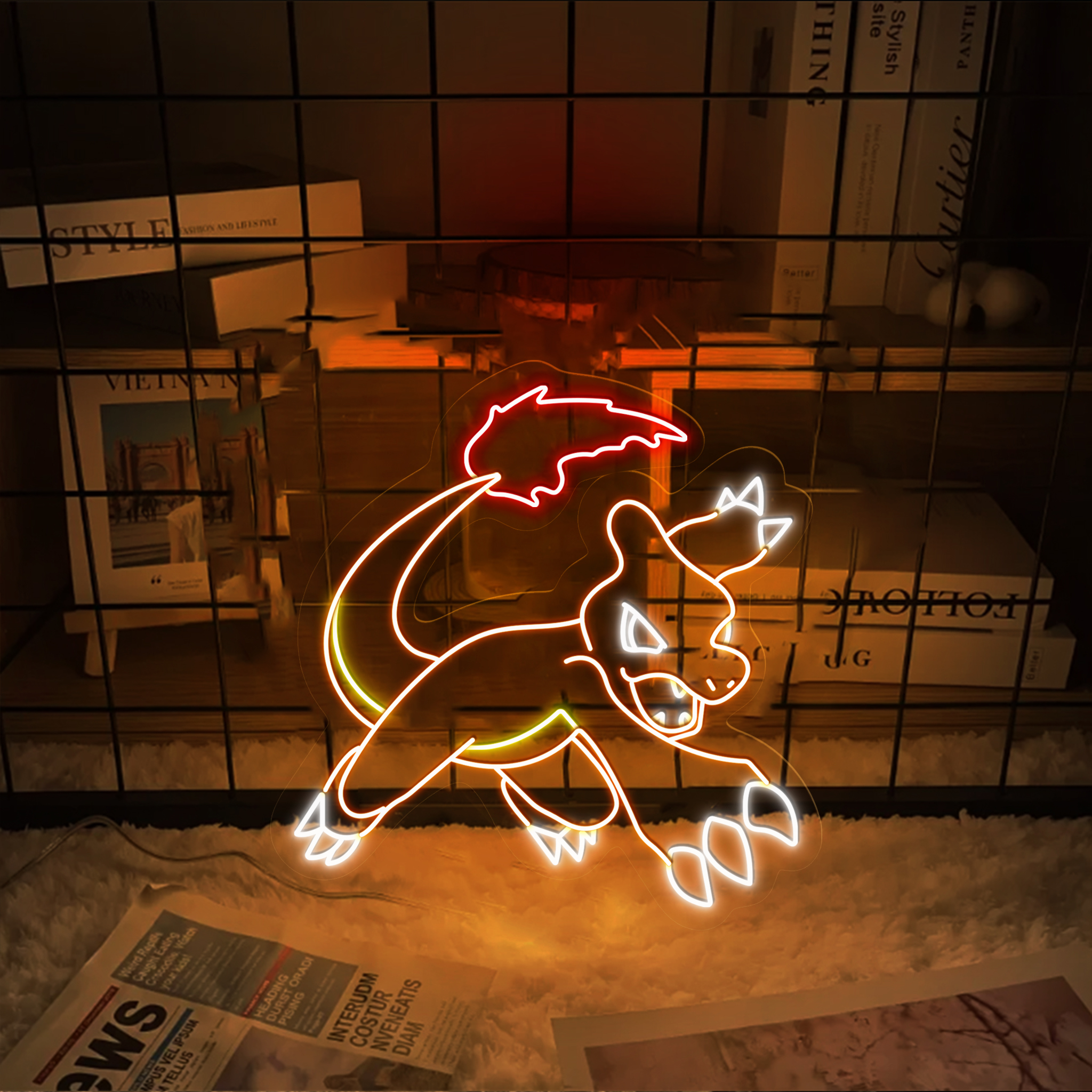 Pokemon Charmeleon Neon Signs Anime Wall Art Decor