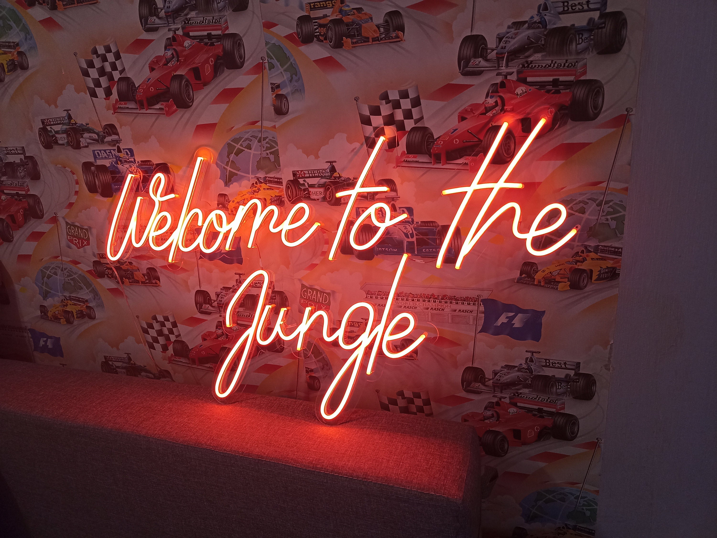 Welcome To The Jungle Neon Sign, Jungle Led Light, Welcome Neon Sign, Jungle Neon Sign, Flower Lover's Gift Neon Sign, Flower Shop Neon Sign