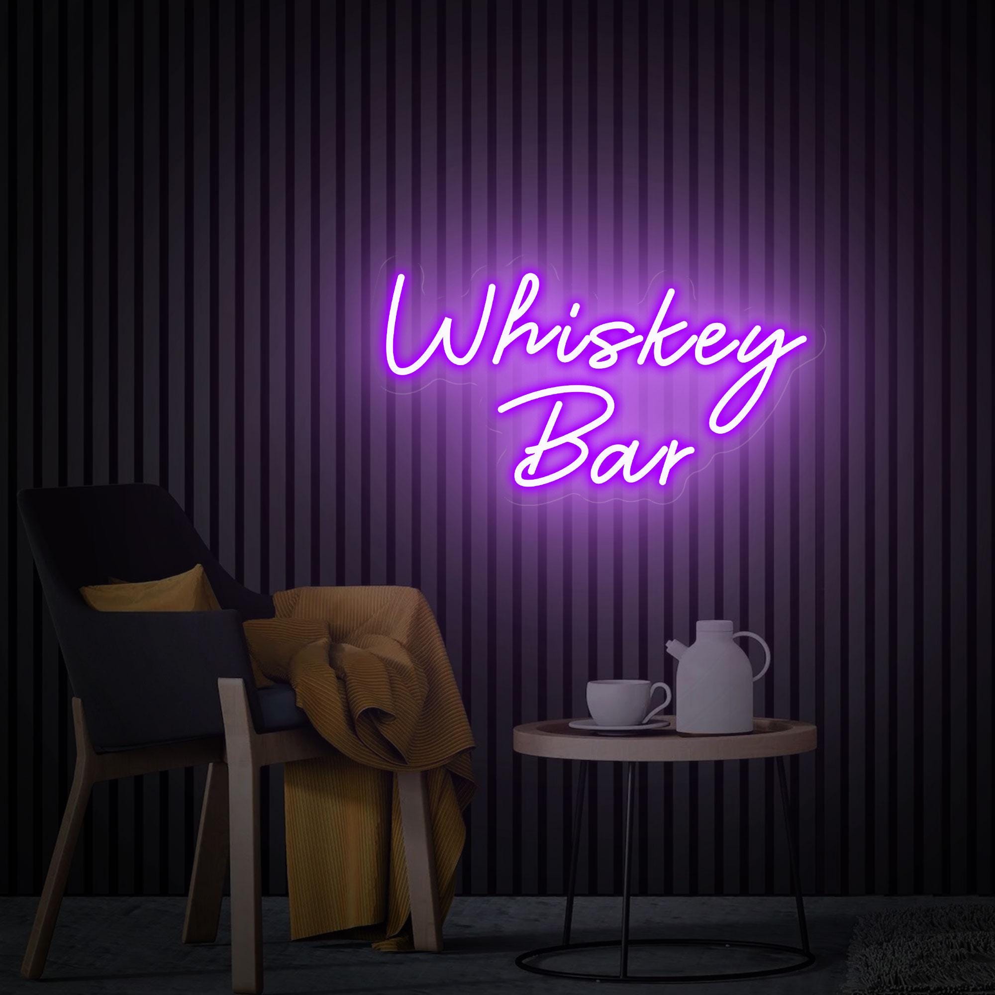 Whiskey Bar Neon Sign, Custom Whiskey Bar Led Neon Sign, Welcome Sign Bar Open Sign, Party Neon Sign Home Bar Decor, Christmas Gifts