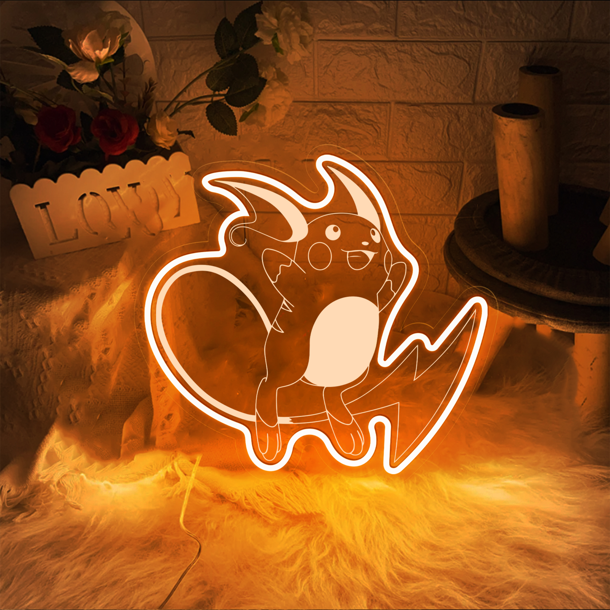 Raichu Laser Signs Pokemon Wall Art
