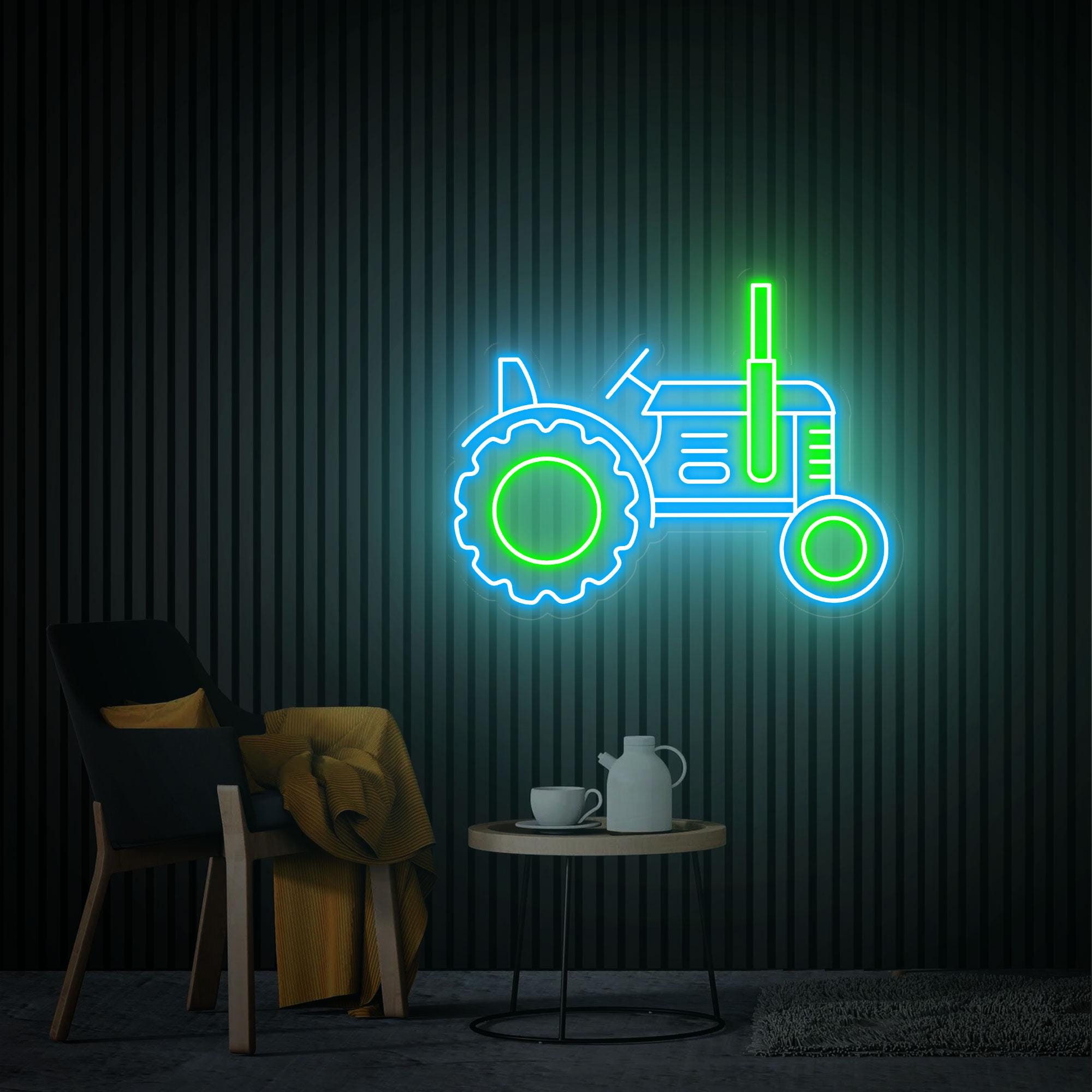 Tractor Neon Sign, Tractor Wall Decor, Custom Tractor Neon Sign, Farm House Decor Farmer Gift, Tractor Led Light Gift for Him Neon Sign Art