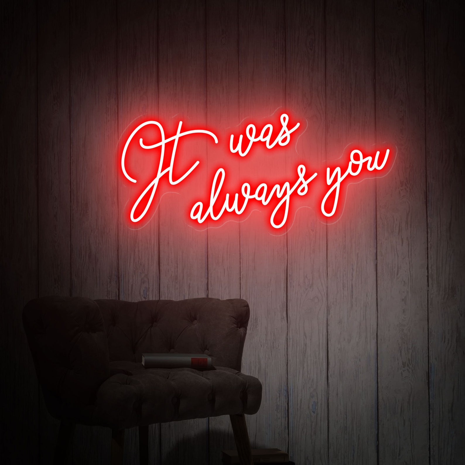 It Was Always You Neon Sign, Neon Wedding Sign, Engagement Decor, Wedding Backdrop, Custom Neon Sign, Handmade Gift, Wedding Party Decor